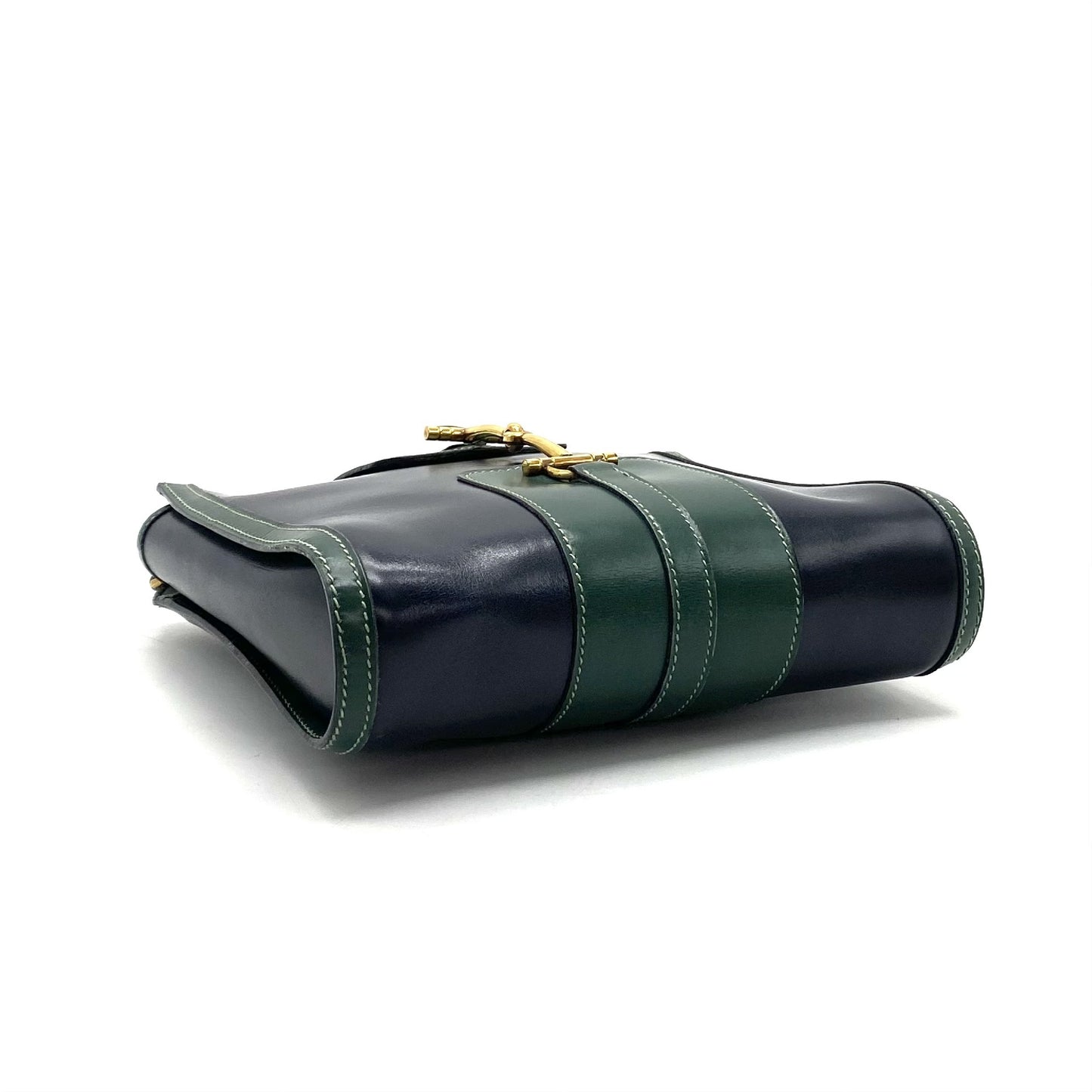 HERMES HERMES Vintage Horsebit Box Calfskin Shoulder Bag with 〇D Stamp