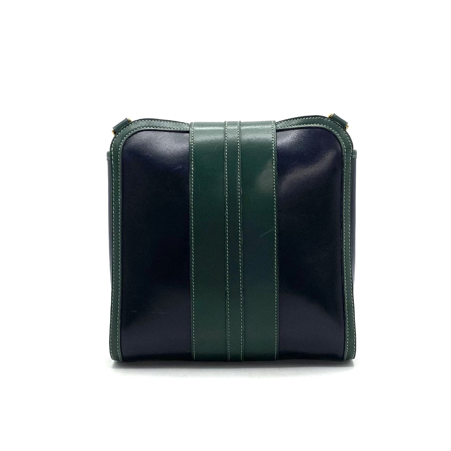 HERMES HERMES Vintage Horsebit Box Calfskin Shoulder Bag with 〇D Stamp