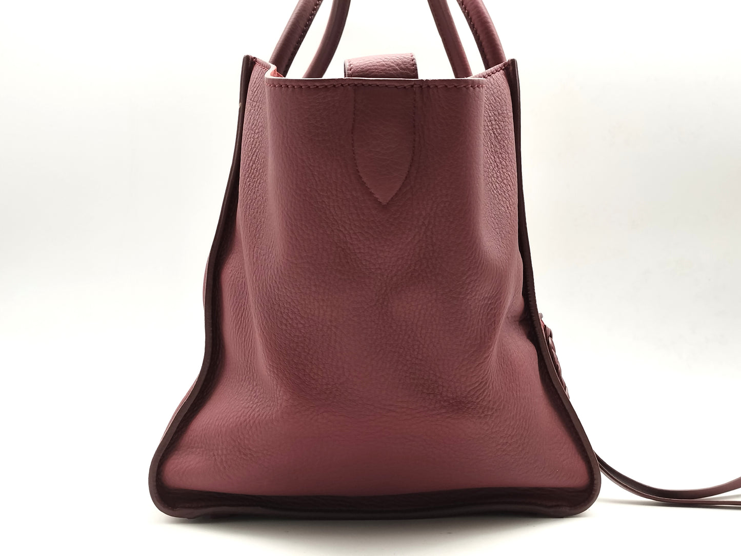 CELINE Luggage Phantom Leather Bordeaux Handbag