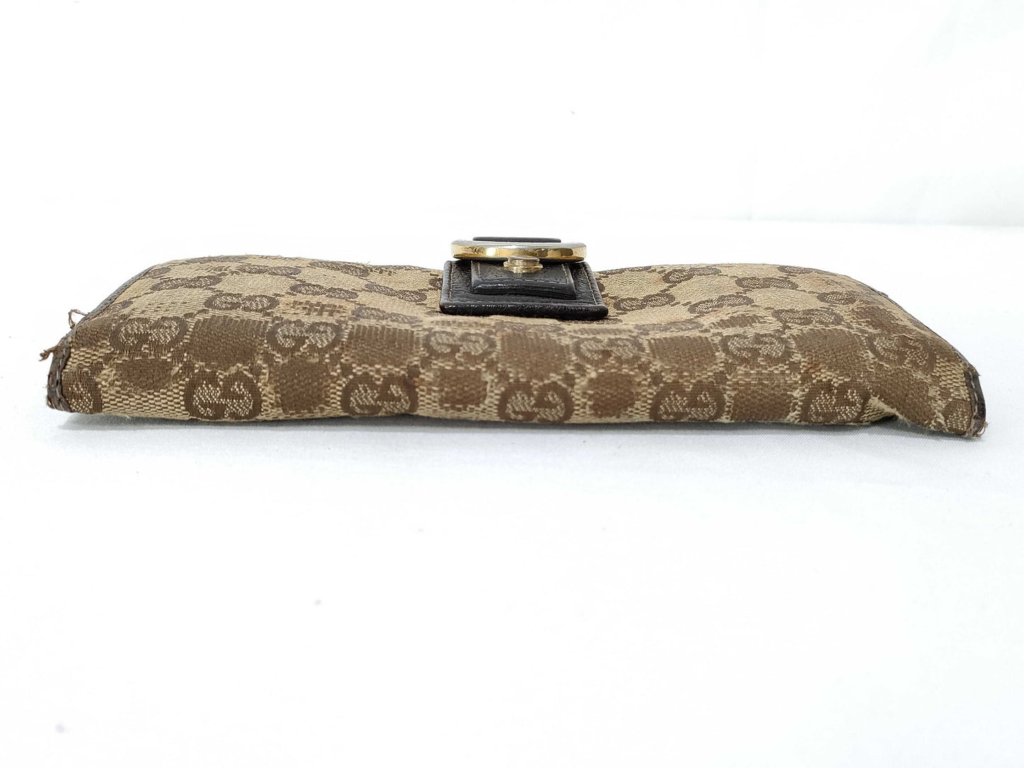GUCCI GG Canvas Long Wallet 141412 Beige
