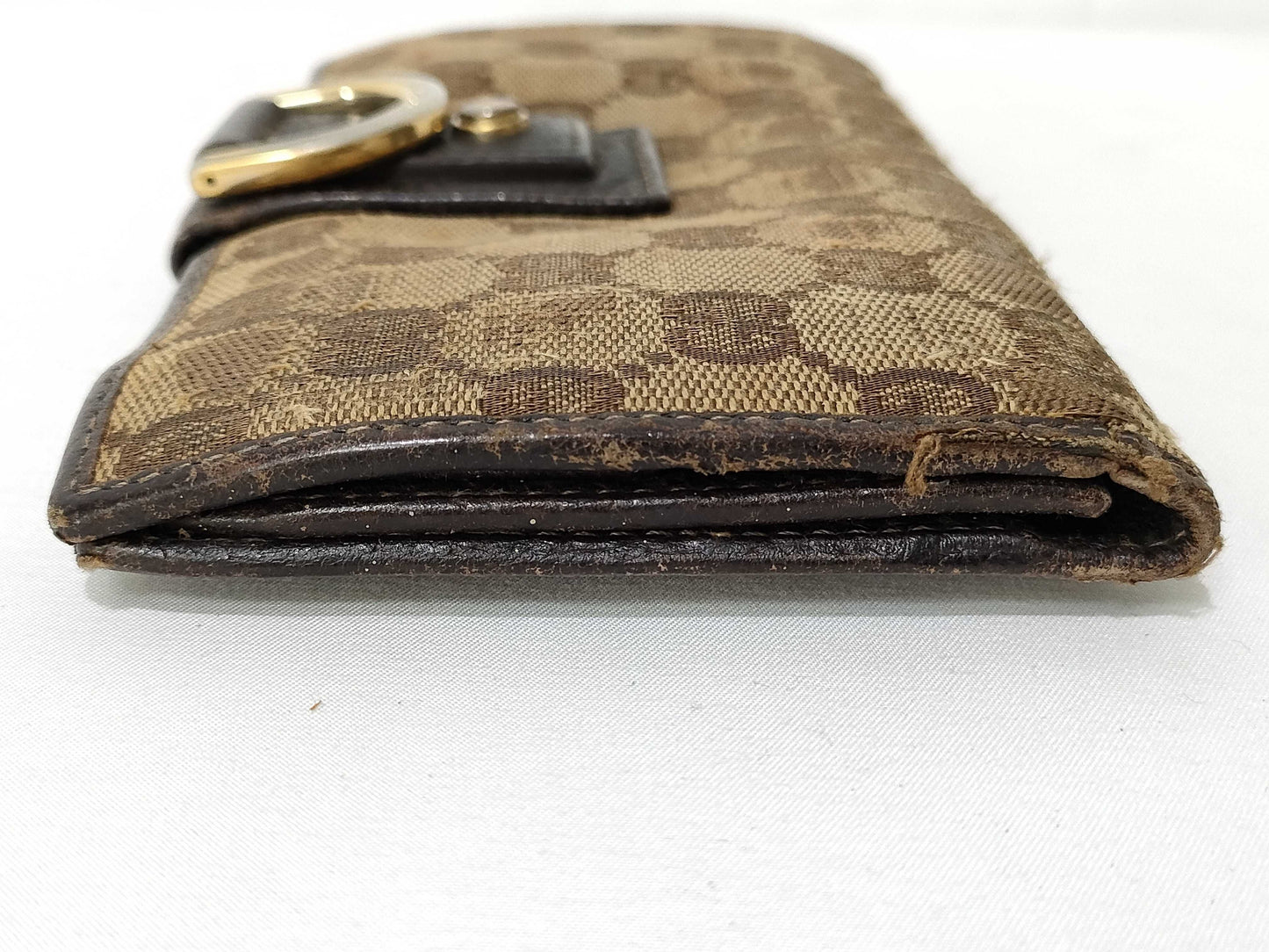 GUCCI GG Canvas Long Wallet 141412 Beige