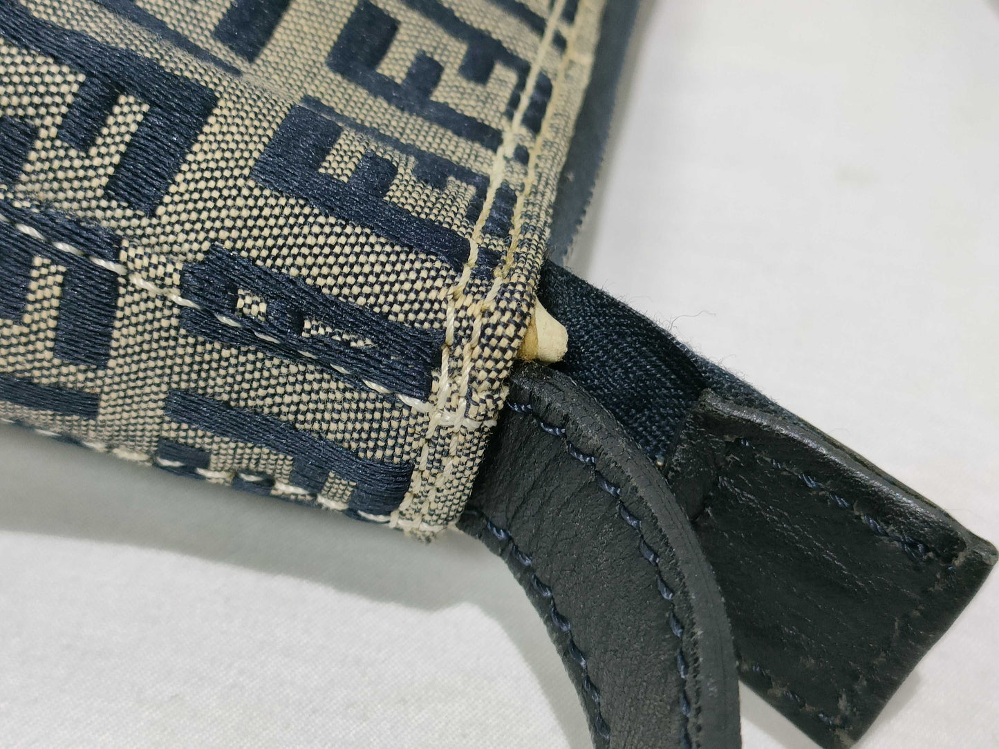FENDI Zucchino Handbag Canvas and Leather 001.26810.098 Handbag