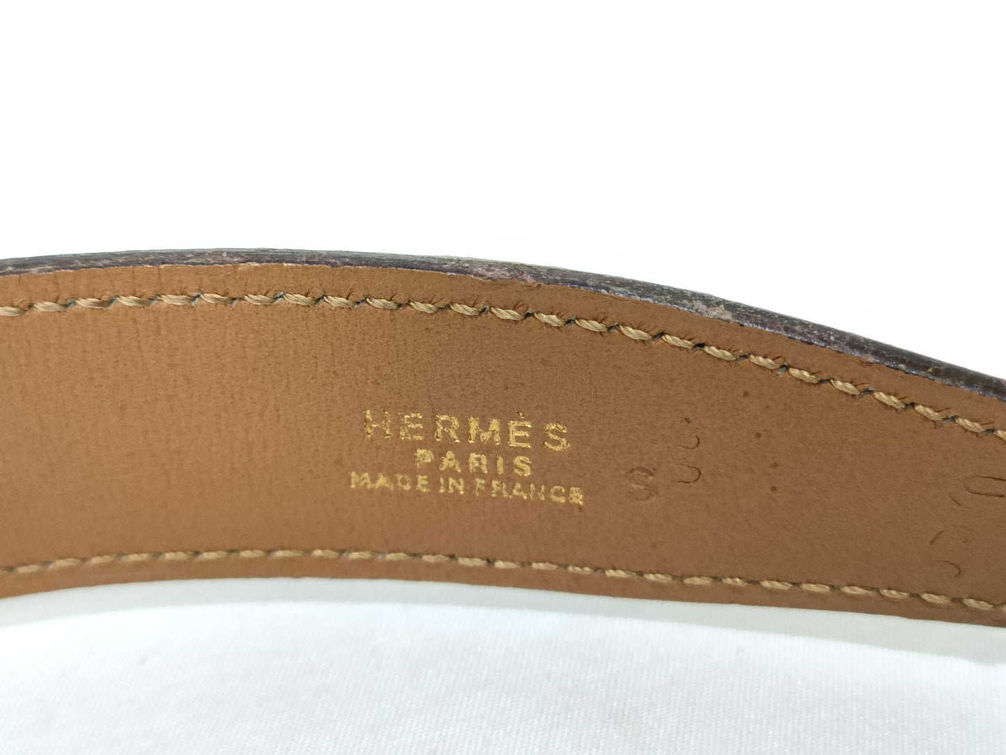 HERMES Kelly Belt, Black, 〇U, Cobas Scuffs, Hardware Scuffs, Size 80, Sold