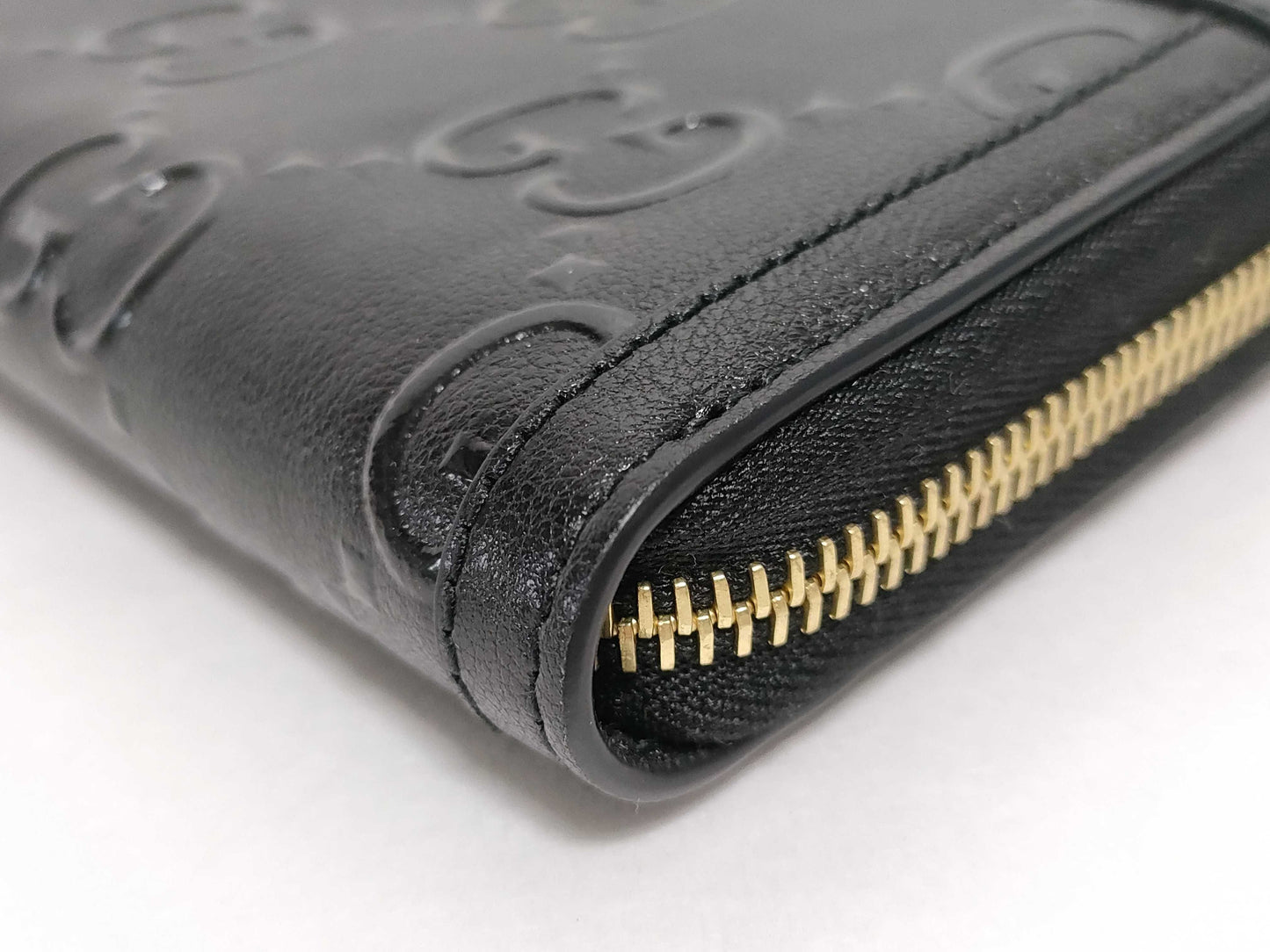 GUCCI GUCCI Marmont Round Zip Wallet Black 676152 Wallet
