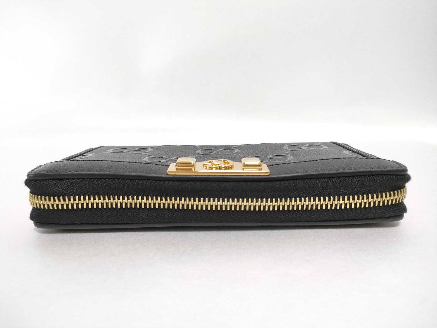 GUCCI GUCCI Marmont Round Zip Wallet Black 676152 Wallet