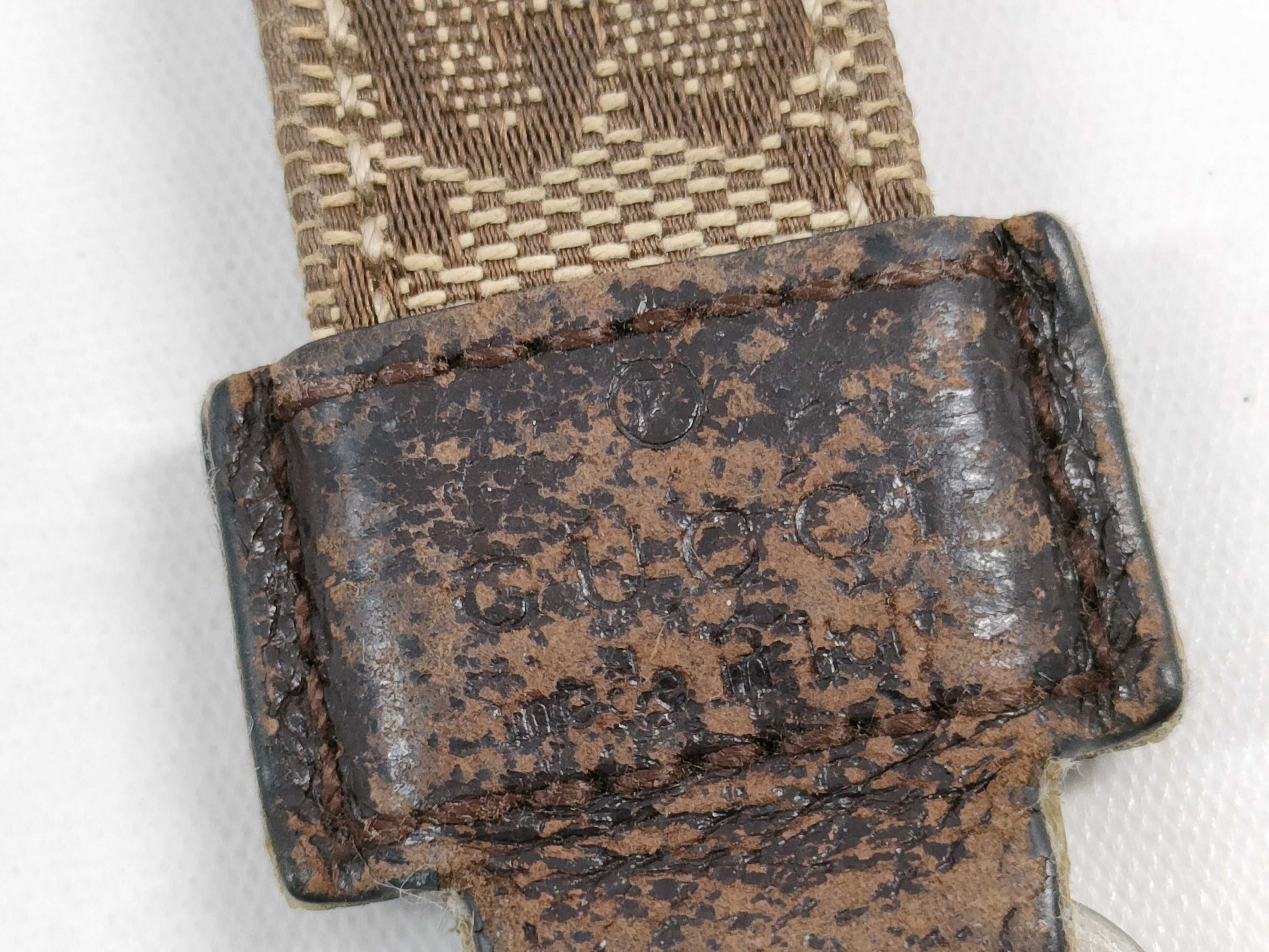 GUCCI GUCCI Key Ring, Blurred Numbers, Beige Other Accessories