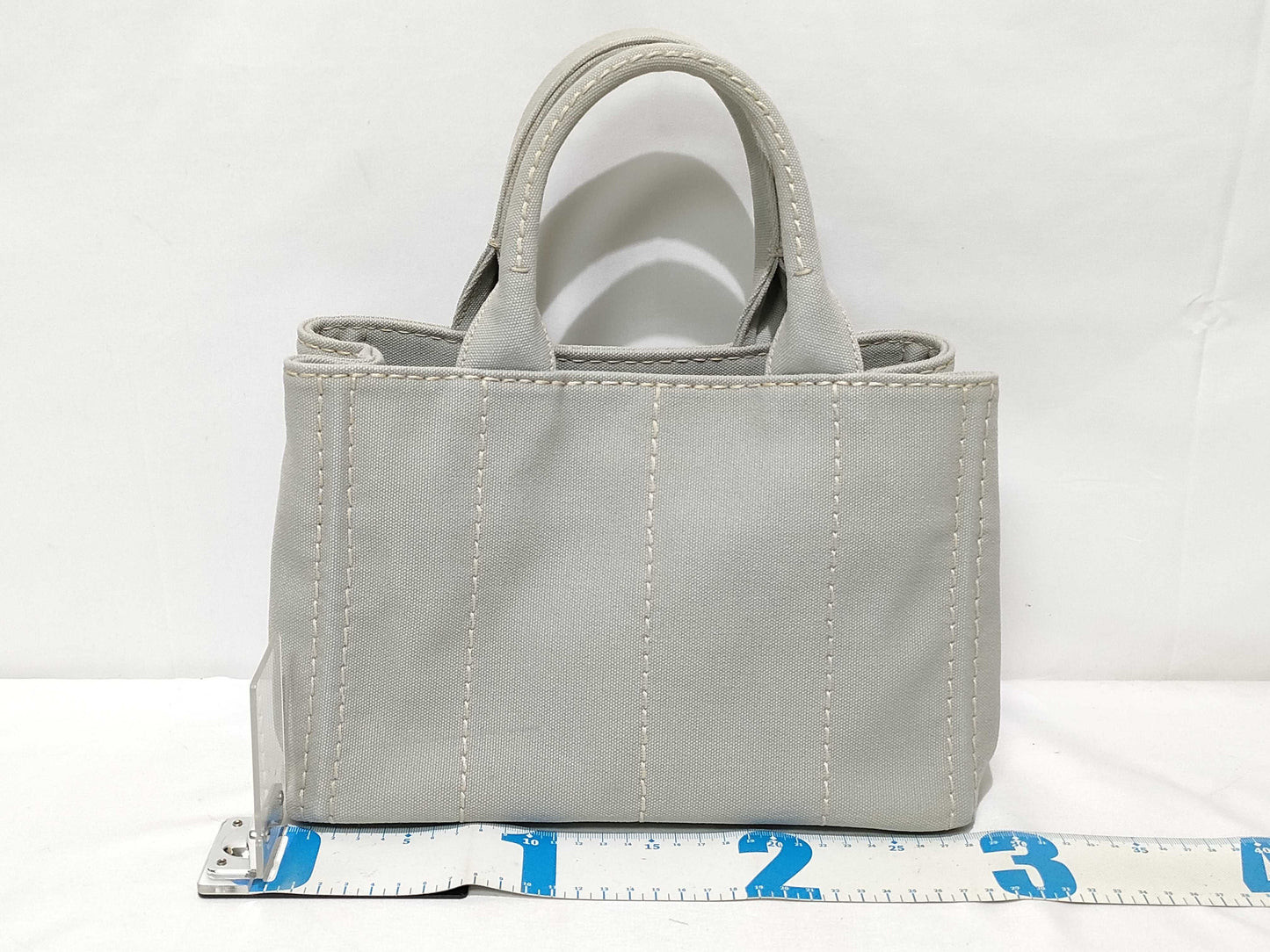 PRADA PRADA 2-way Canapa 1BG439 Gray Handbag