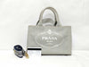 PRADA PRADA 2-way Canapa 1BG439 Gray Handbag
