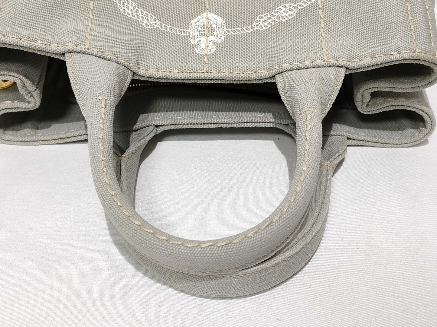 PRADA PRADA 2-way Canapa 1BG439 Gray Handbag