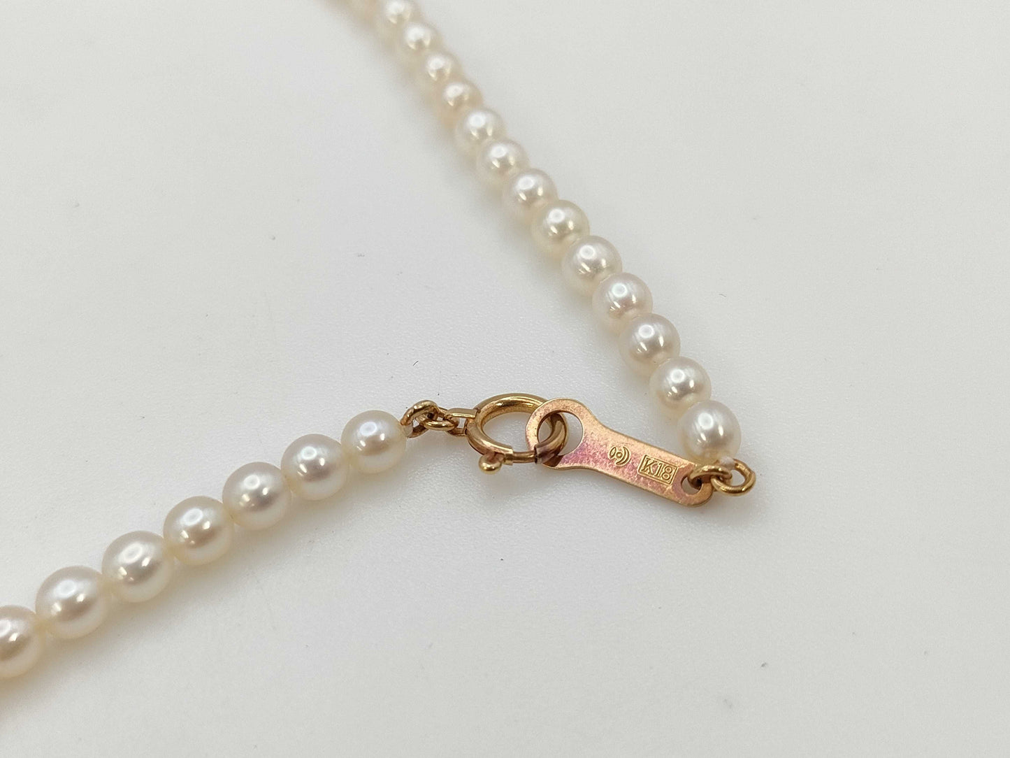 TASAKI Pearl Diameter Approx. 8.6mm/3.5mm-3.6mm D0.01ct K18 9.5g Necklace