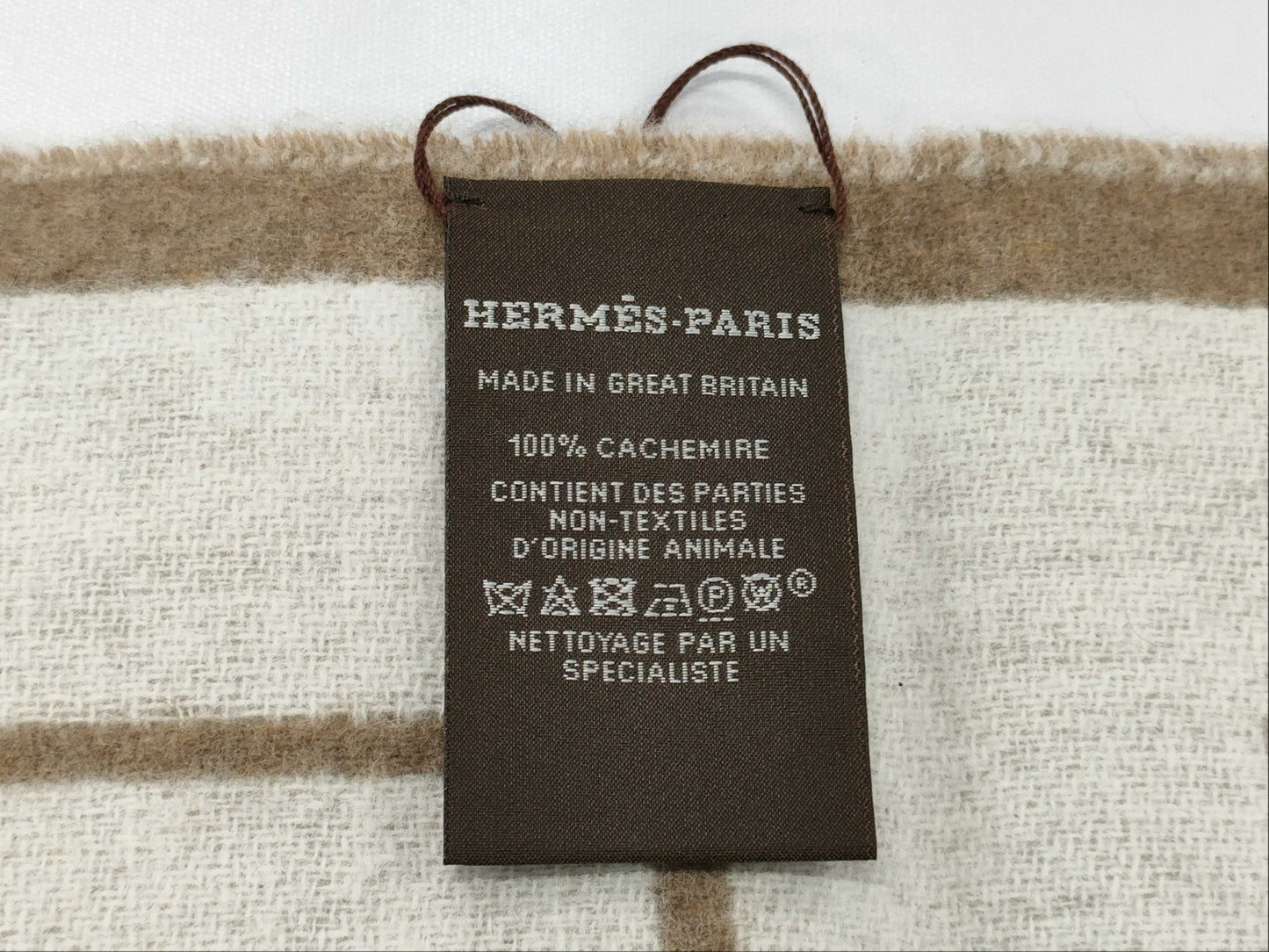 HERMES Cashmere Scarf Letre au Carré New