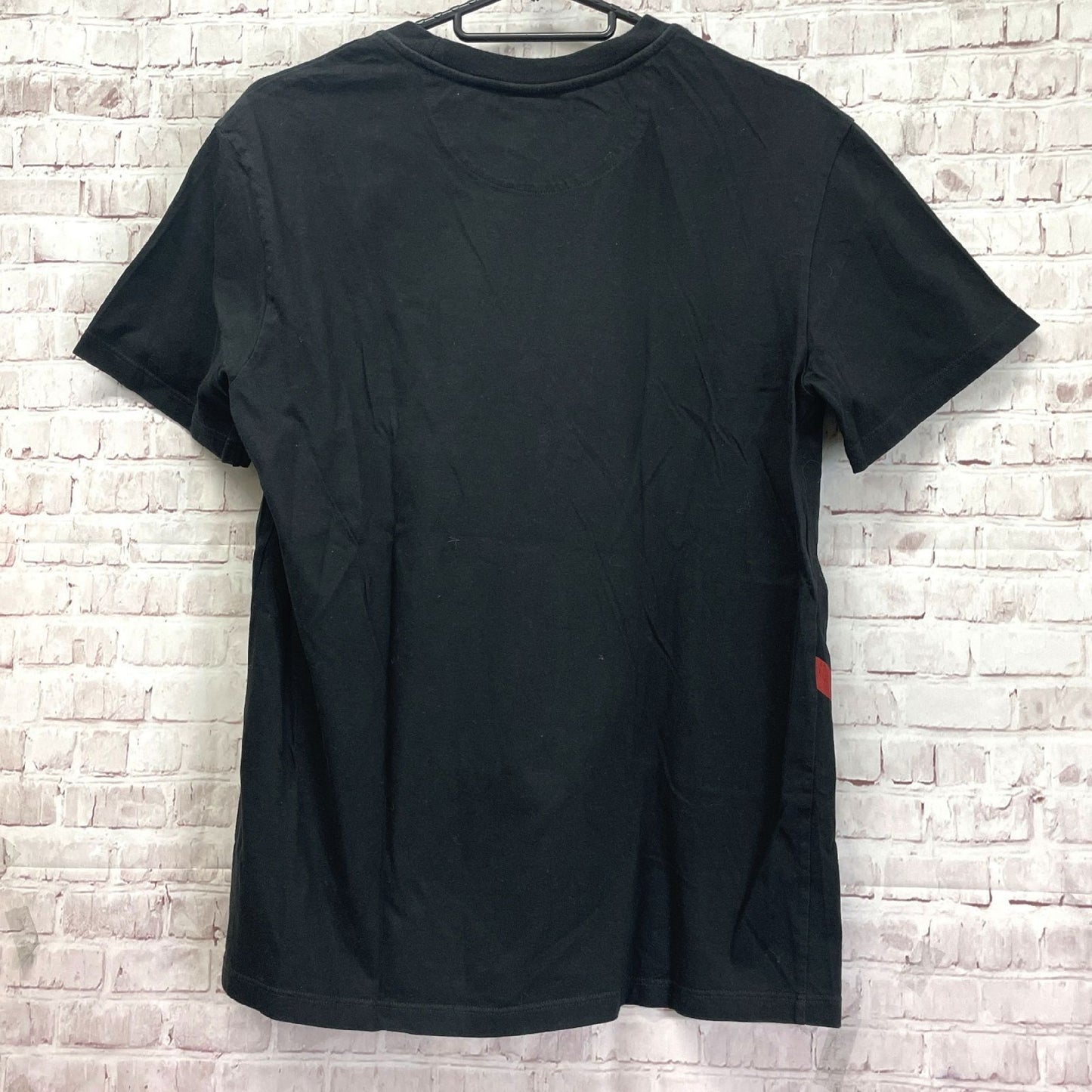 VALENTINO SB3MG01Z4Q6 Men's Cut and Sew Big Logo T-Shirt, Black, Size XS