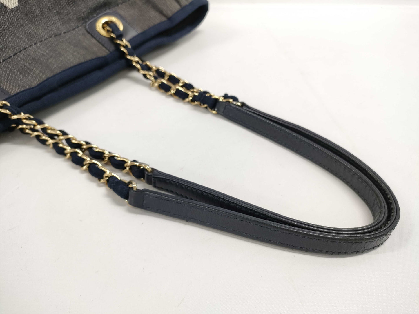 CHANEL Deauville Denim Shoulder Bag Tote Bag