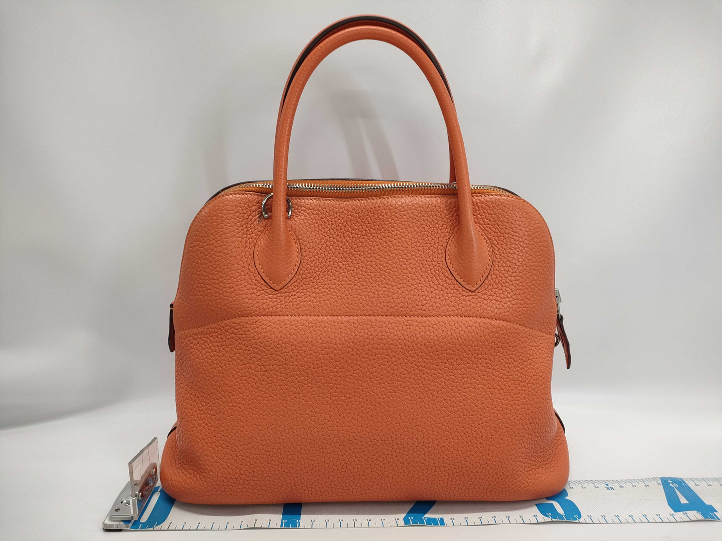 HERMES Bolide 31 Taurillon Clemence Orange T Stamped Handbag