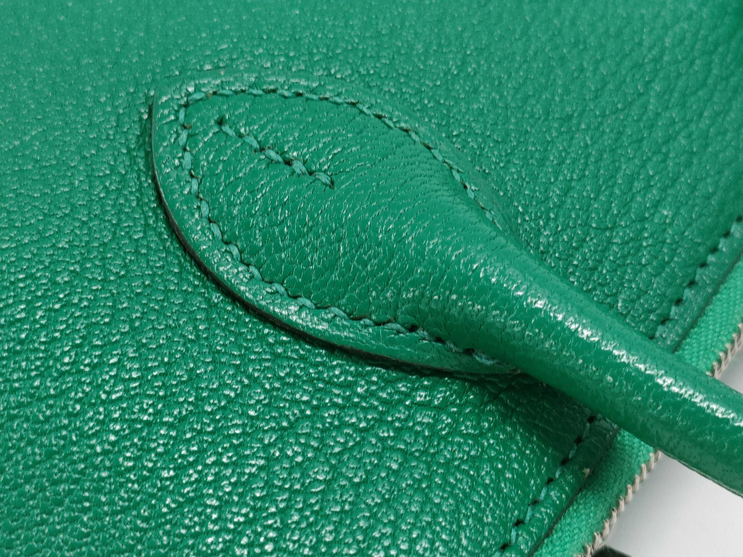 HERMES Mini Bolide 1923 Chevre Mint A Stamped Handbag