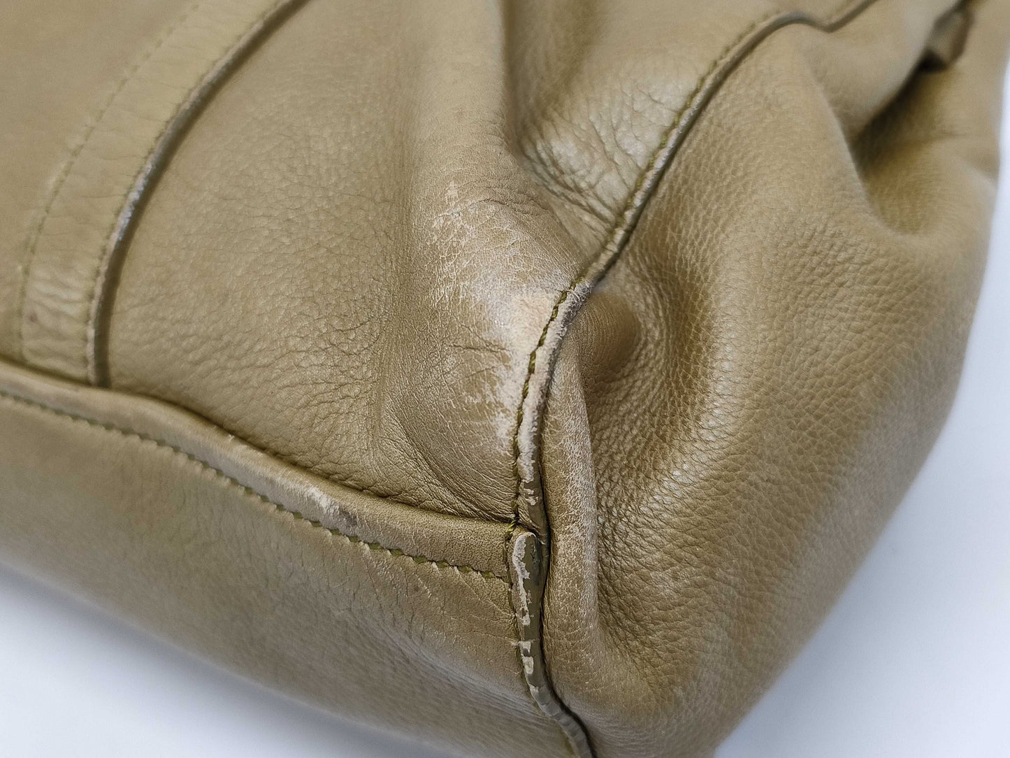 PRADA Prada Triangle Logo Handbag Green Handbag