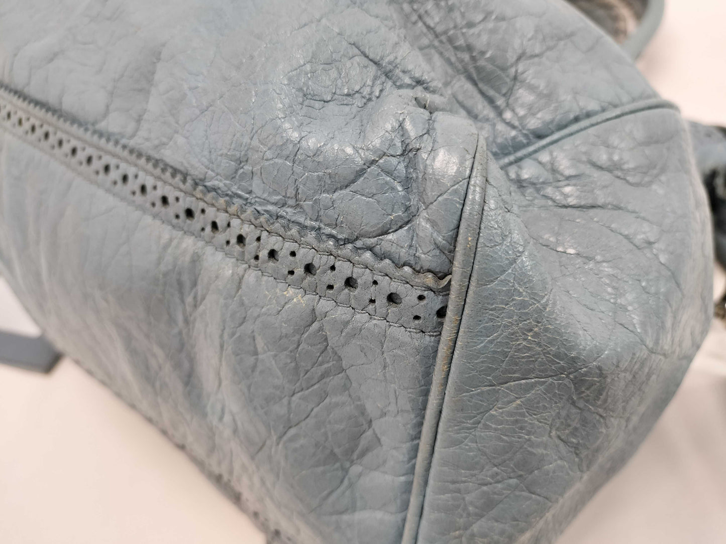 BALENCIAGA City Handbag Blue with Mirror