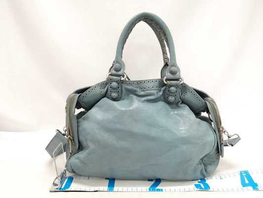 BALENCIAGA City Handbag Blue with Mirror