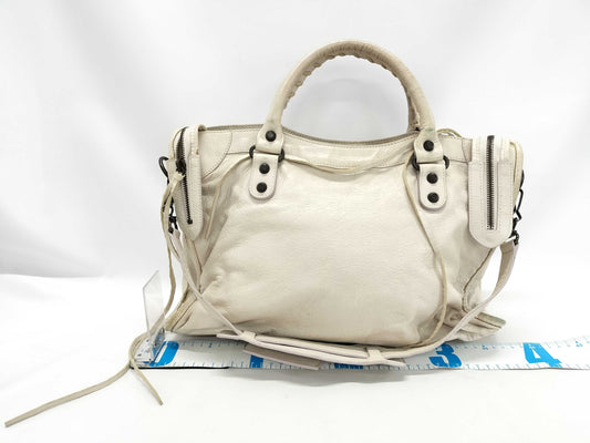 BALENCIAGA City 2-way Handbag White