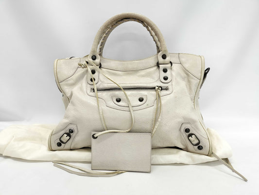 BALENCIAGA City 2-way Handbag White