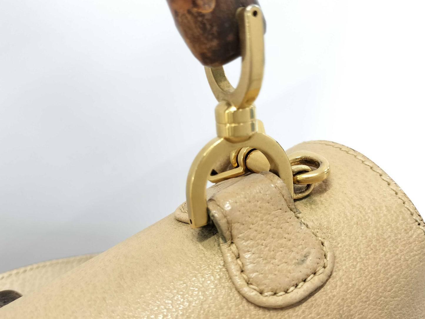 GUCCI Bamboo Turnlock 2-Way Handbag