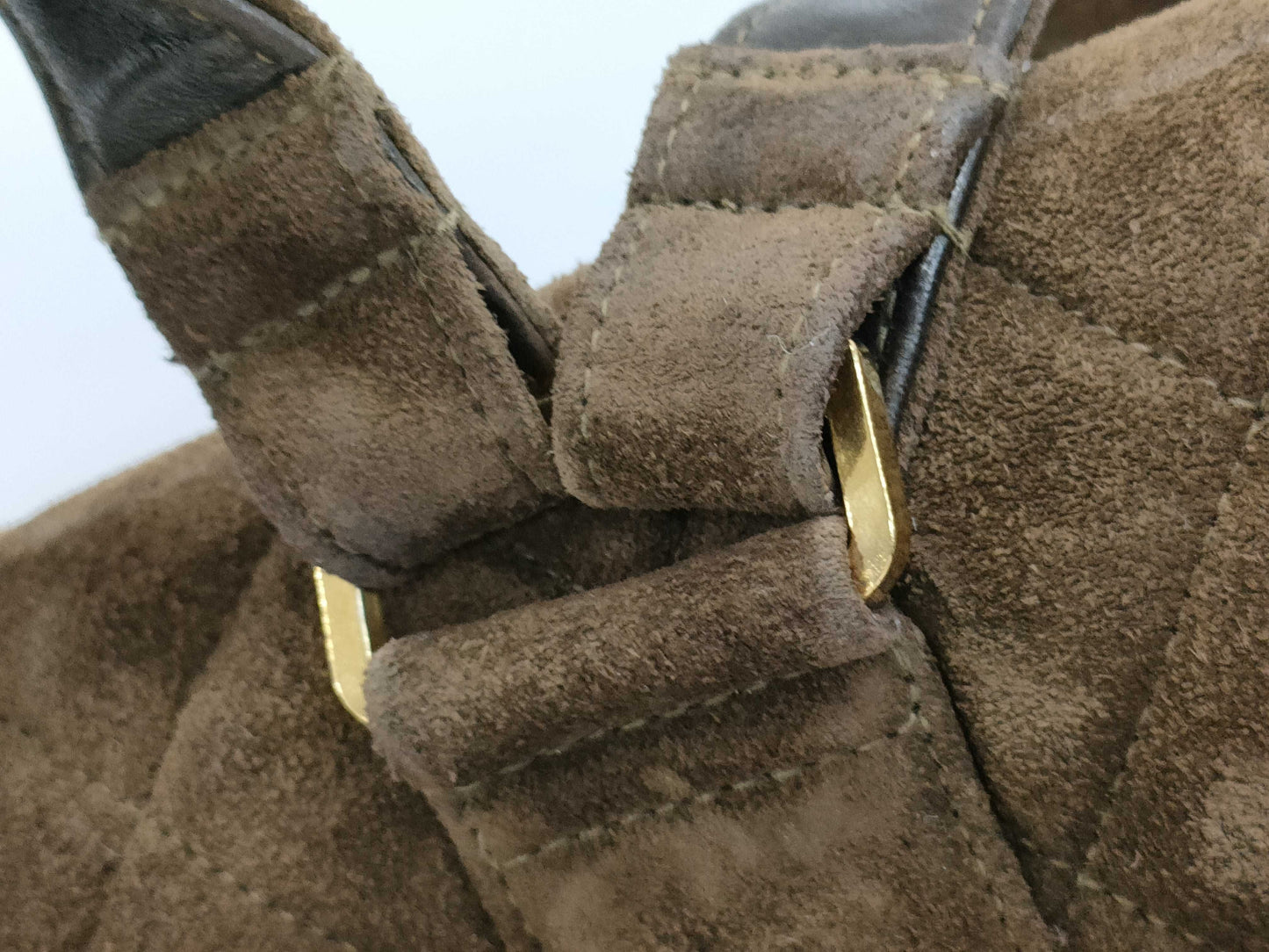 CHANEL CHANEL Matelasse Suede Brown Backpack
