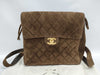 CHANEL CHANEL Matelasse Suede Brown Backpack
