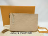 LOUIS VUITTON Monogram Empreinte Pochette Double Zip M63919 GI0189 Beige RFID Enabled Pouch