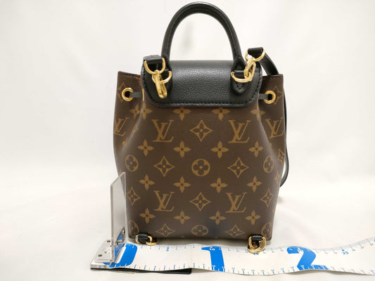 LOUIS VUITTON Monogram Montsouris NMBB M45516 Brown x Black RFID Enabled Backpack
