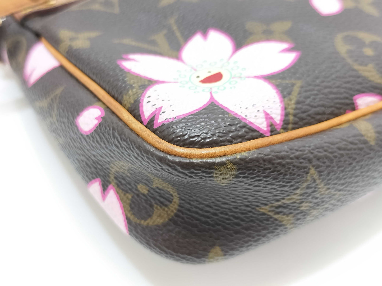 LOUIS VUITTON Monogram Cherry Blossom Pochette Accessoires M92006 AR0023 Brown Pouch