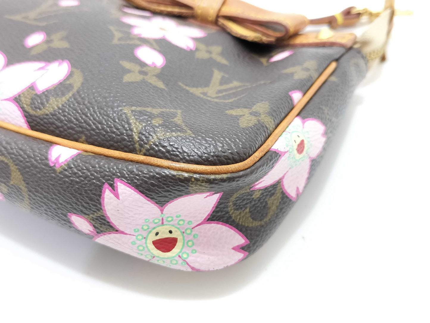 LOUIS VUITTON Monogram Cherry Blossom Pochette Accessoires M92006 AR0023 Brown Pouch