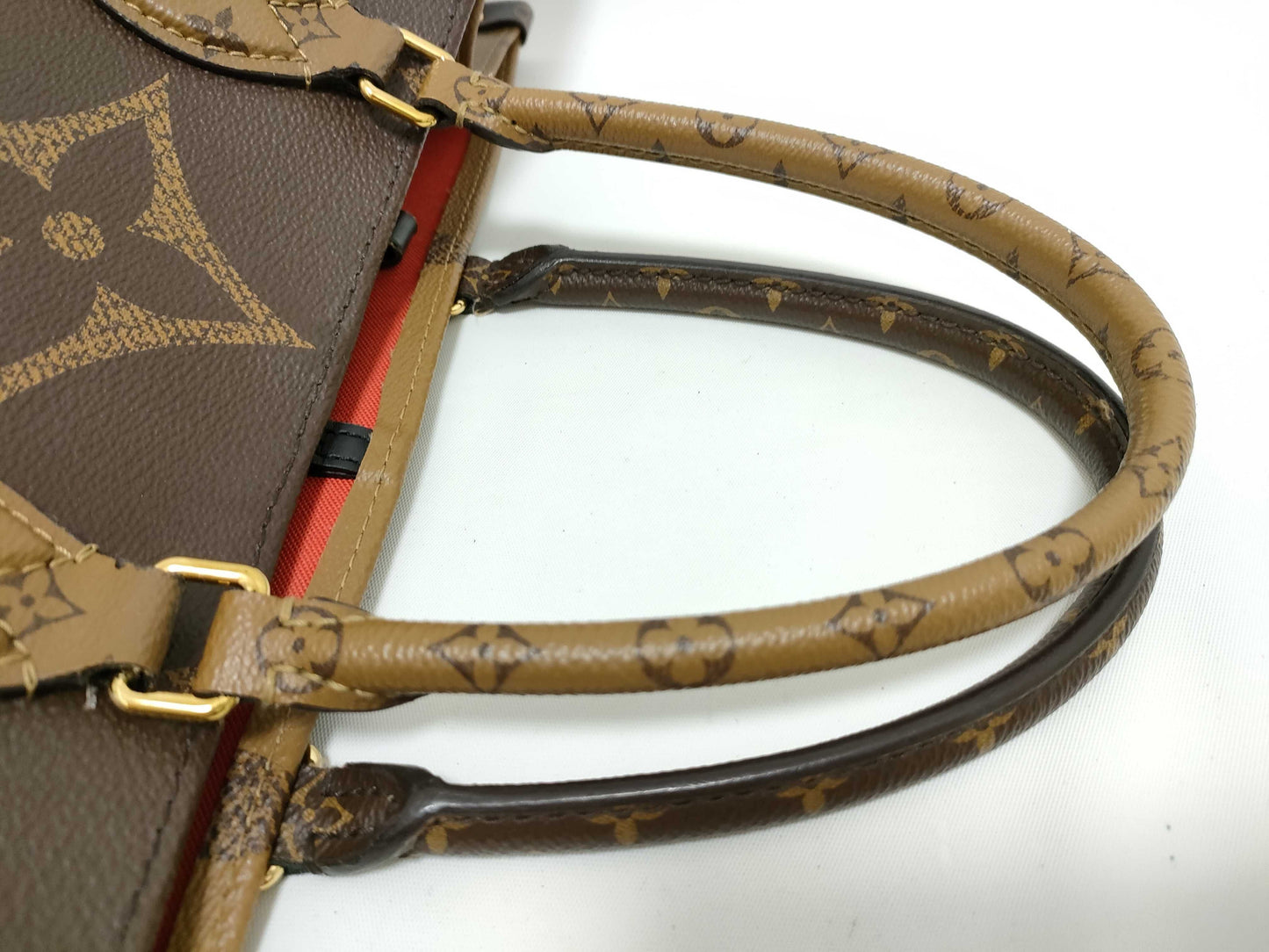 LOUIS VUITTON Monogram Giant On the Go GM M44576 TJ5200 Brown RFID Enabled Tote Bag