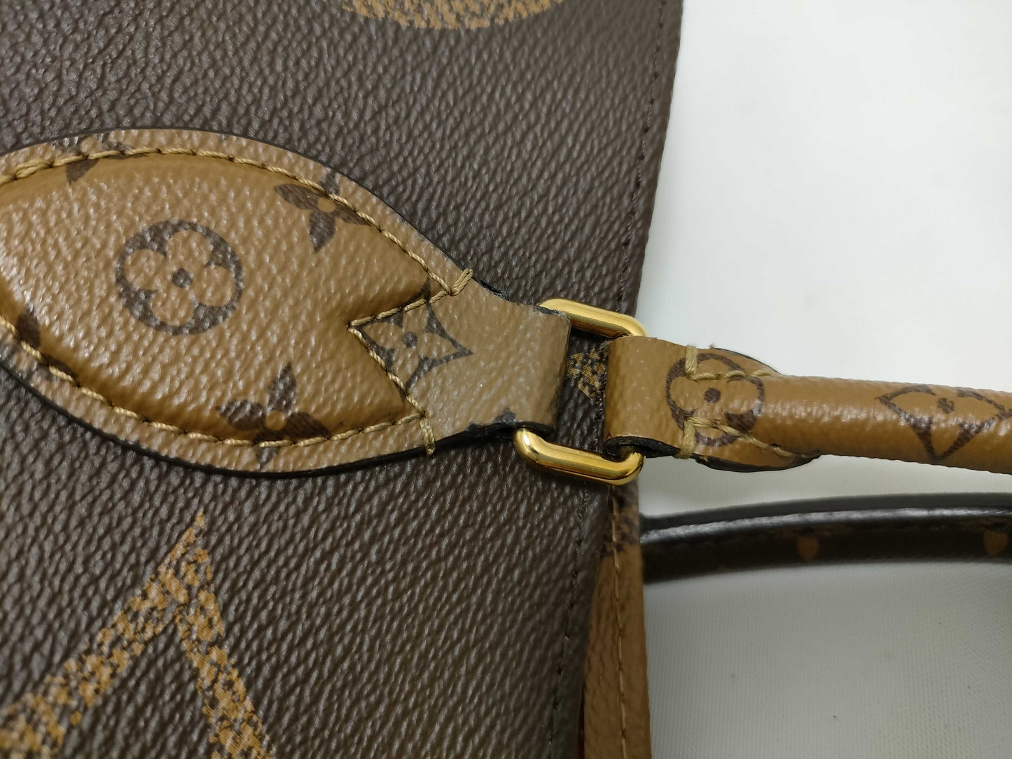 LOUIS VUITTON Monogram Giant On the Go GM M44576 TJ5200 Brown RFID Enabled Tote Bag