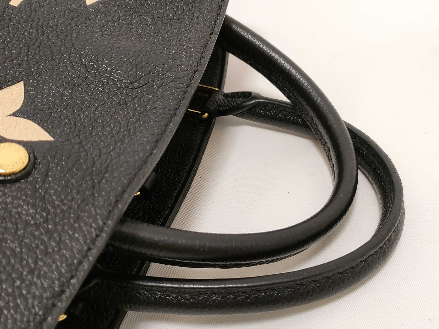 LOUIS VUITTON Monogram Empreinte Montaigne BB M45778 Black RFID Enabled Handbag