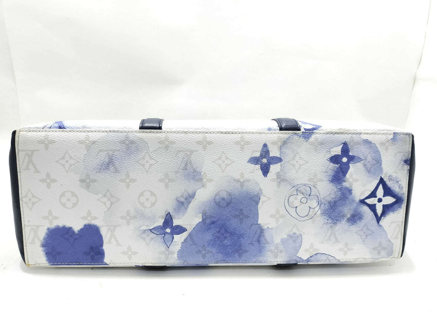 LOUIS VUITTON Monogram Watercolor Weekend Tote GM M45755 Blue x White RFID Enabled Tote Bag
