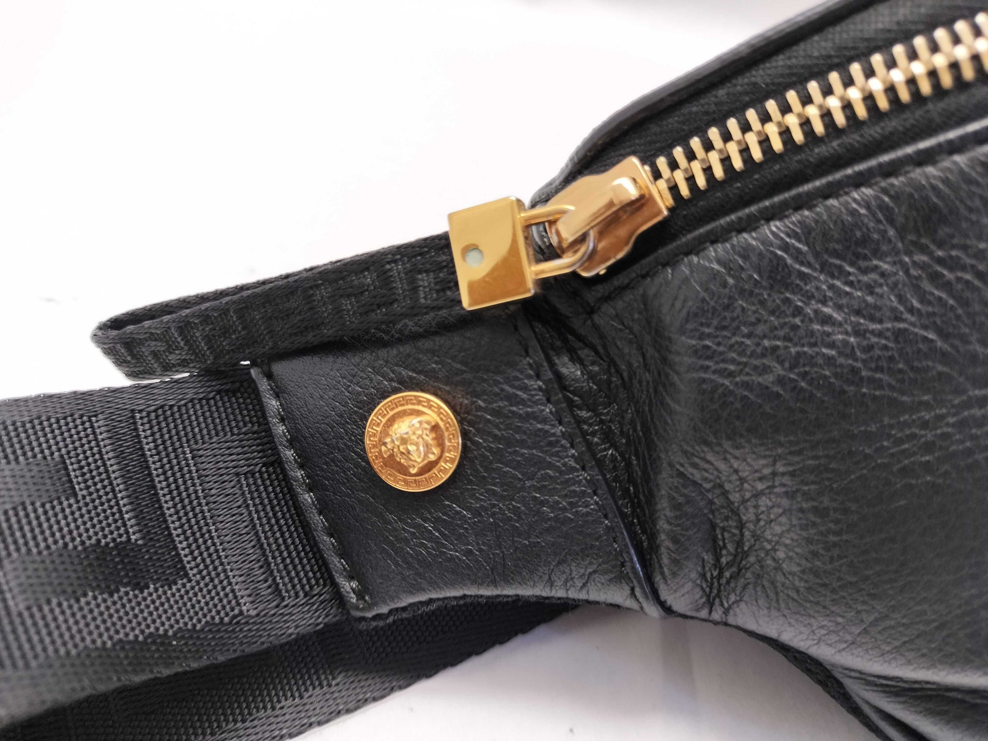 VERSACE Medusa Logo Leather Waist Bag