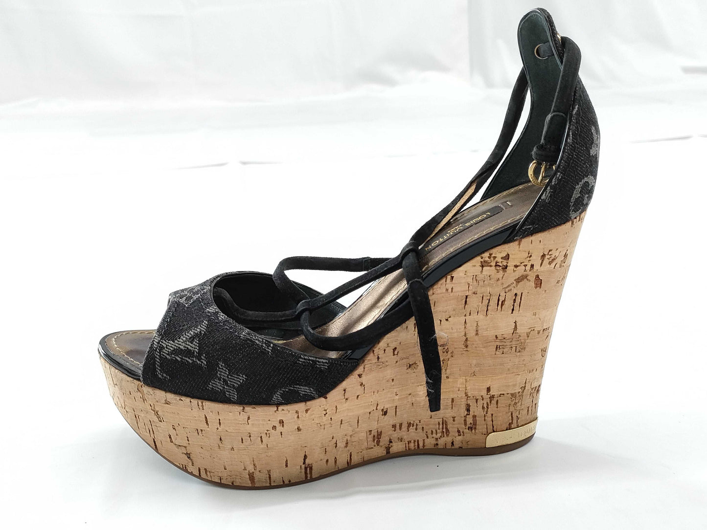 LOUIS VUITTON LOUIS VUITTON Wedge Sole Sandals Size 38 Pumps