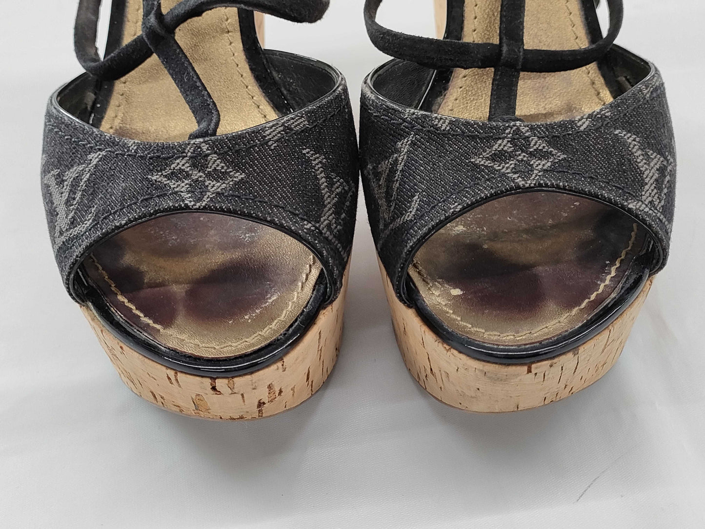 LOUIS VUITTON LOUIS VUITTON Wedge Sole Sandals Size 38 Pumps