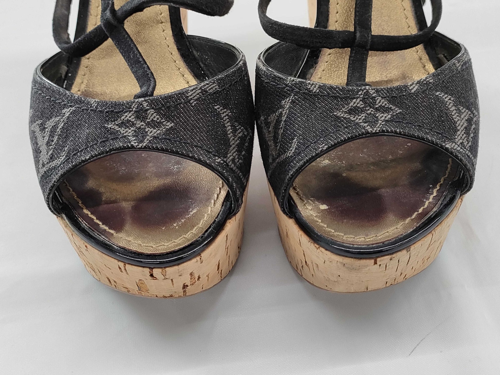 LOUIS VUITTON LOUIS VUITTON Wedge Sole Sandals Size 38 Pumps