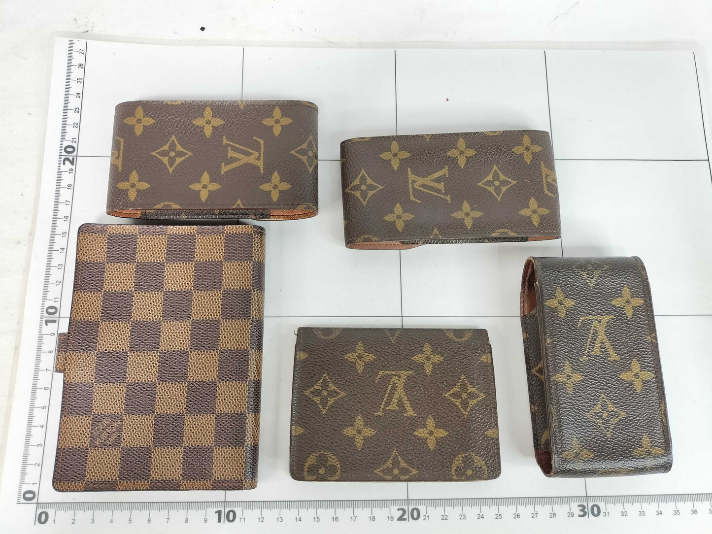 LOUIS VUITTON Monogram Damier 5-Piece Accessory Set Agenda PM Card Case, Pass Case, and Business Card Holder