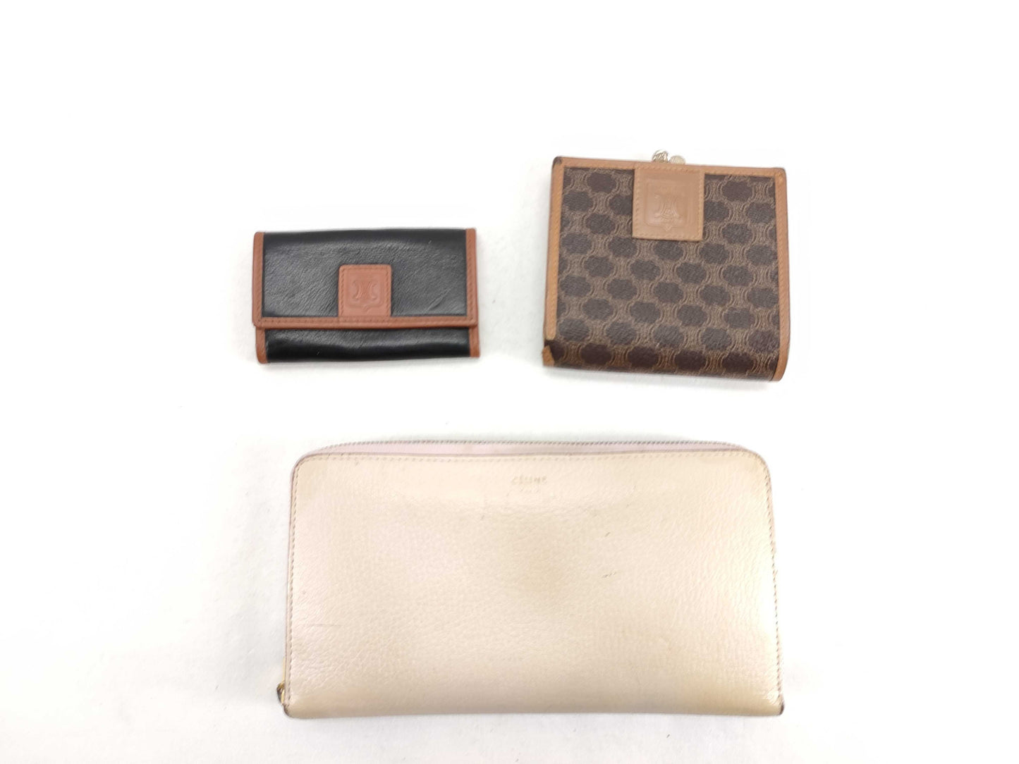 CELINE CELINE Wallet Accessories 3-Piece Set Macadam Triomphe Wallet