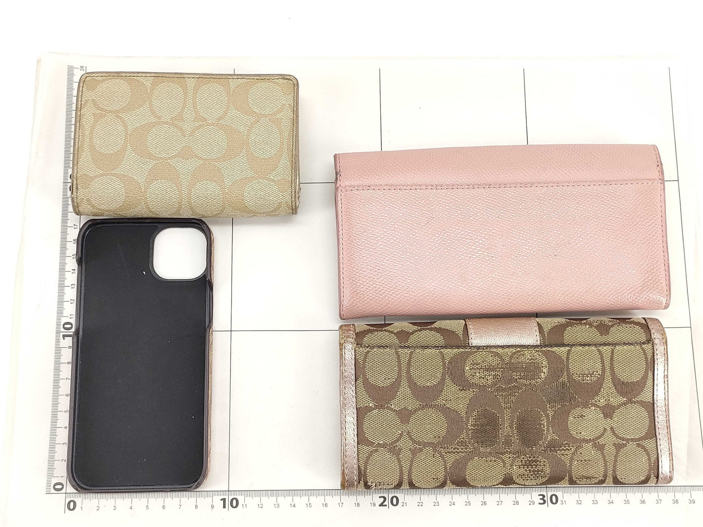 COACH Signature Leather Wallet Set of 4