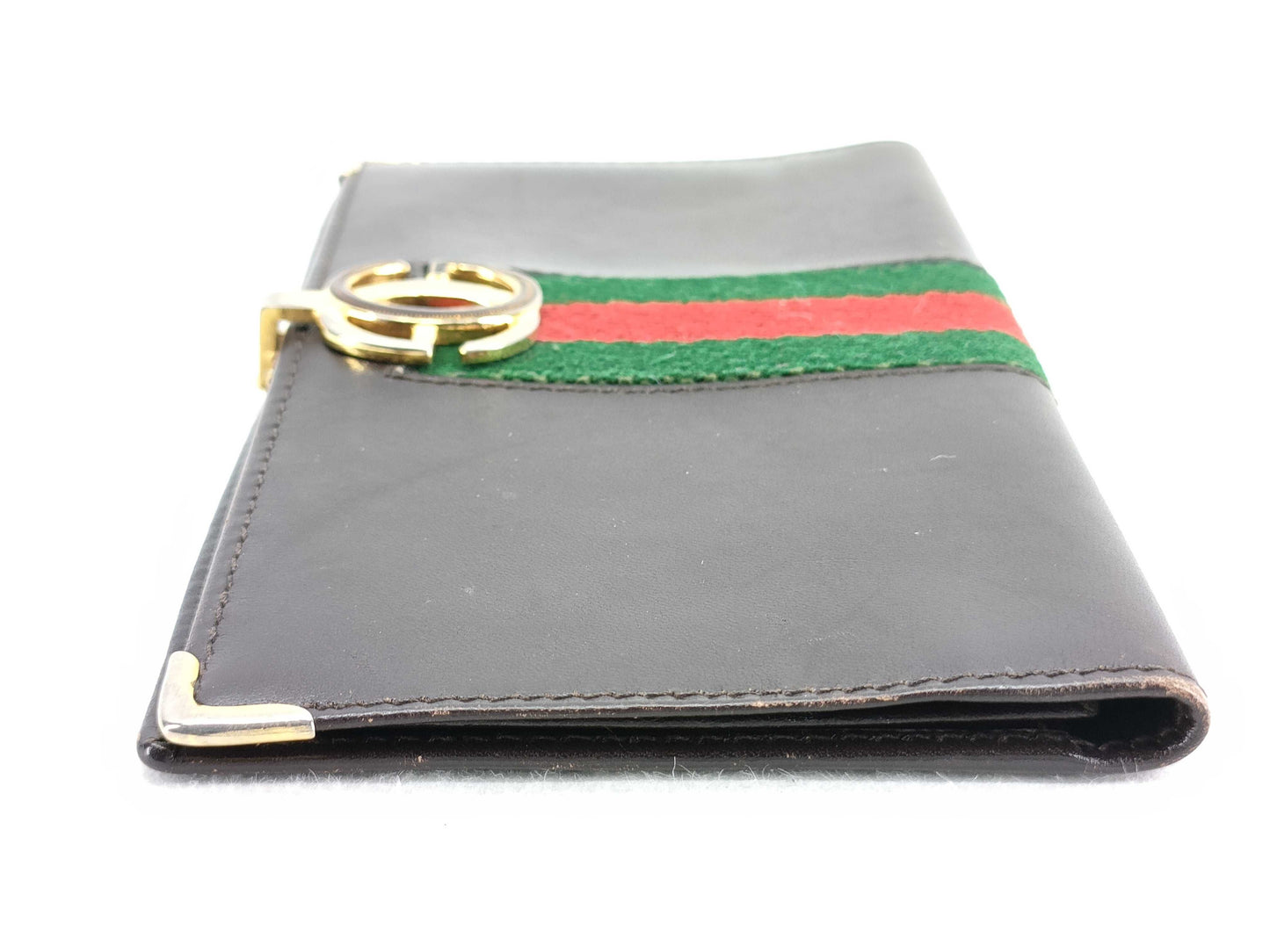 GUCCI Old GUCCI Old Leather Sherry Line Long Wallet