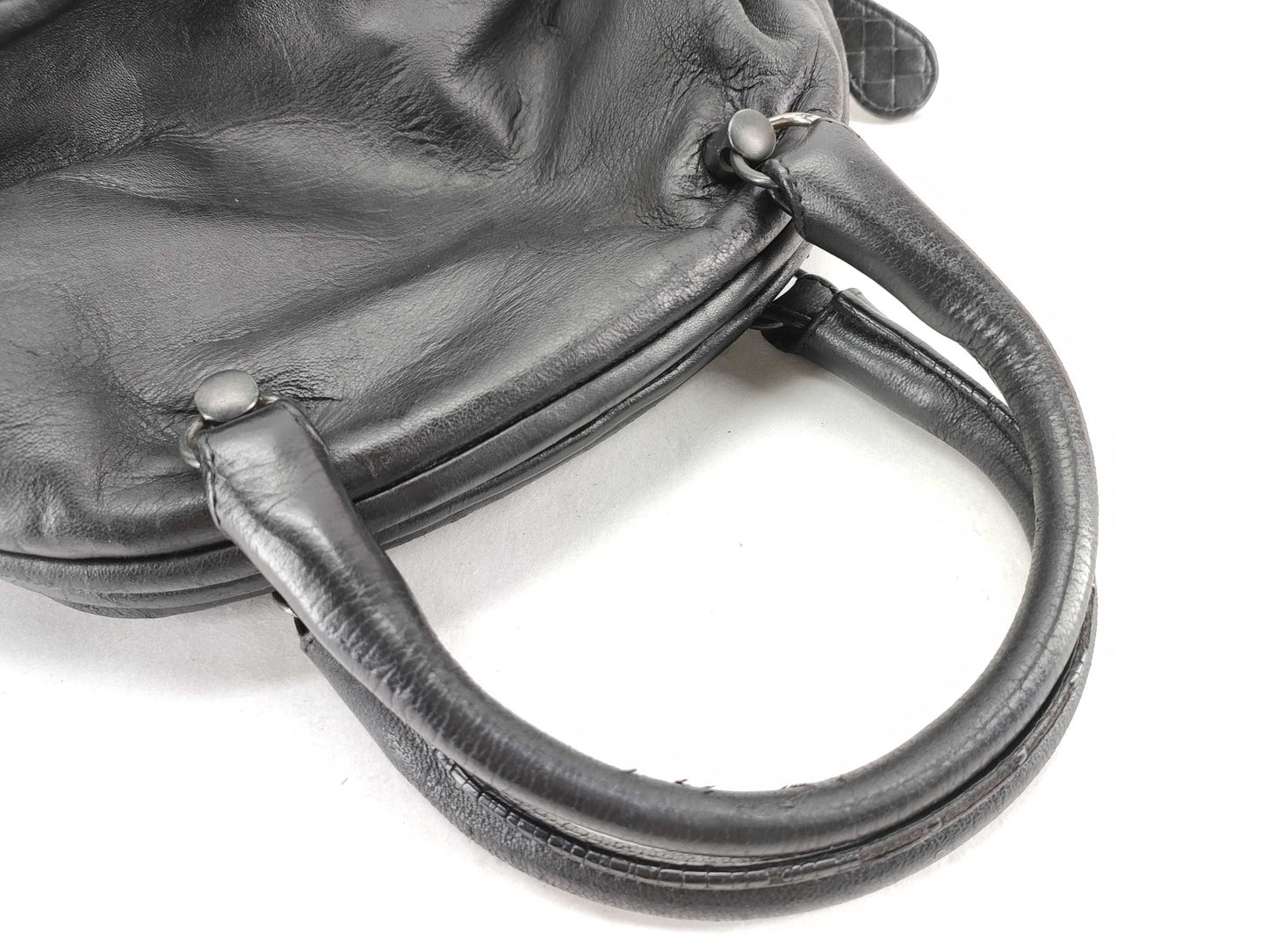 BOTTEGA VENETA Intrecciato Bottega Veneta Handbag Intrecciato Black Leather Handbag