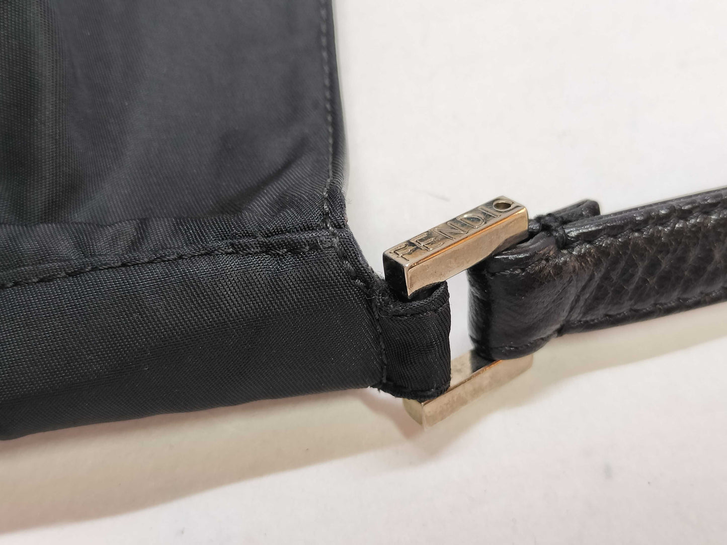FENDI nylon handbag with F hardware
