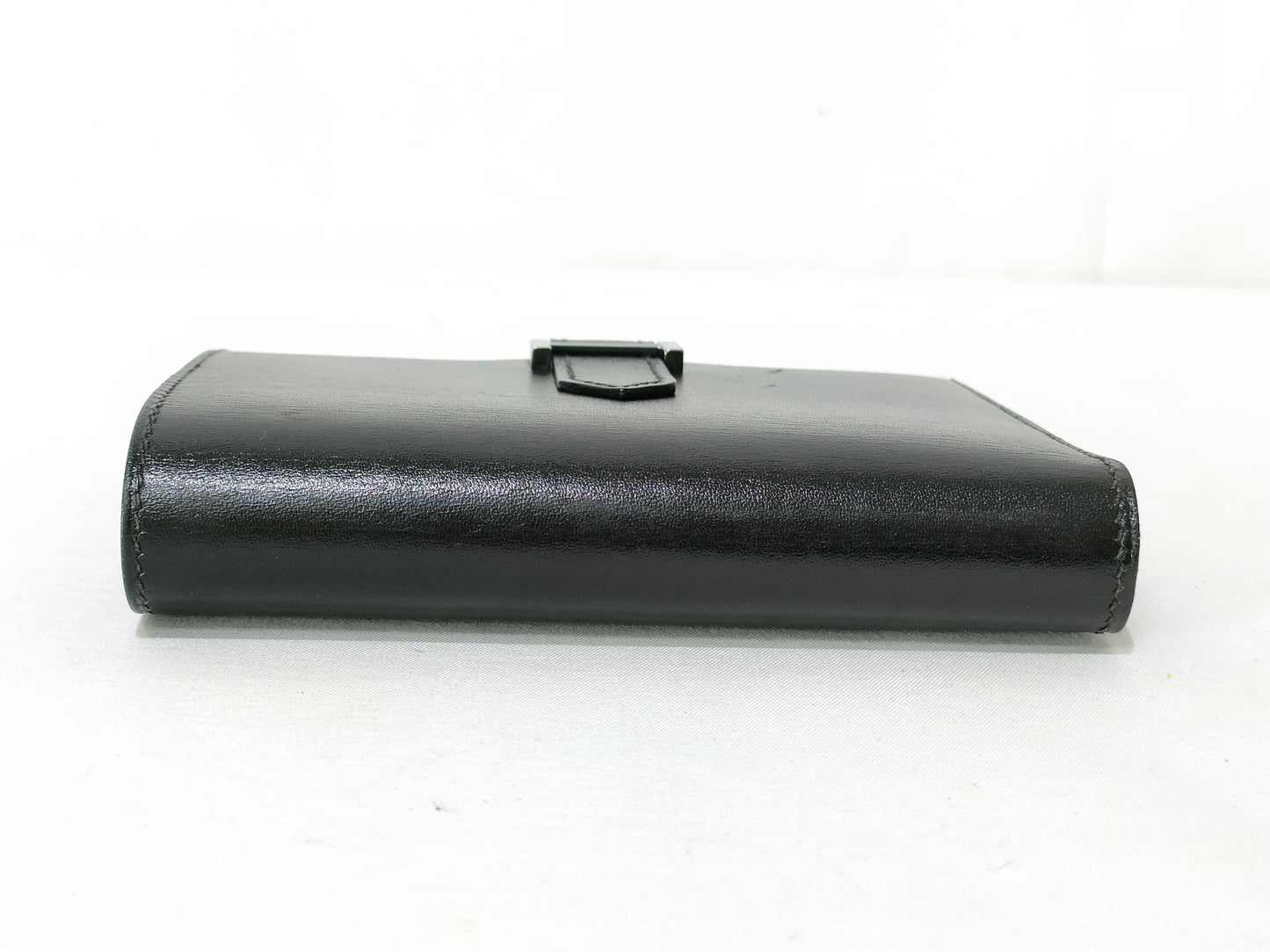 HERMES Bearn Compact Black Box Calf Wallet