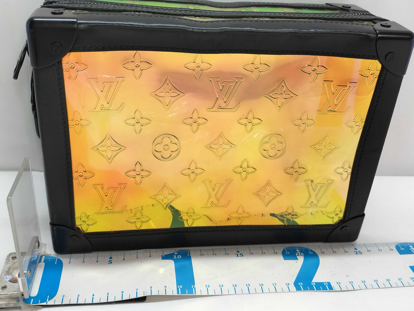 LOUIS VUITTON Monogram Prism Soft Trunk Hologram x Noir M55932 RFID Shoulder Bag