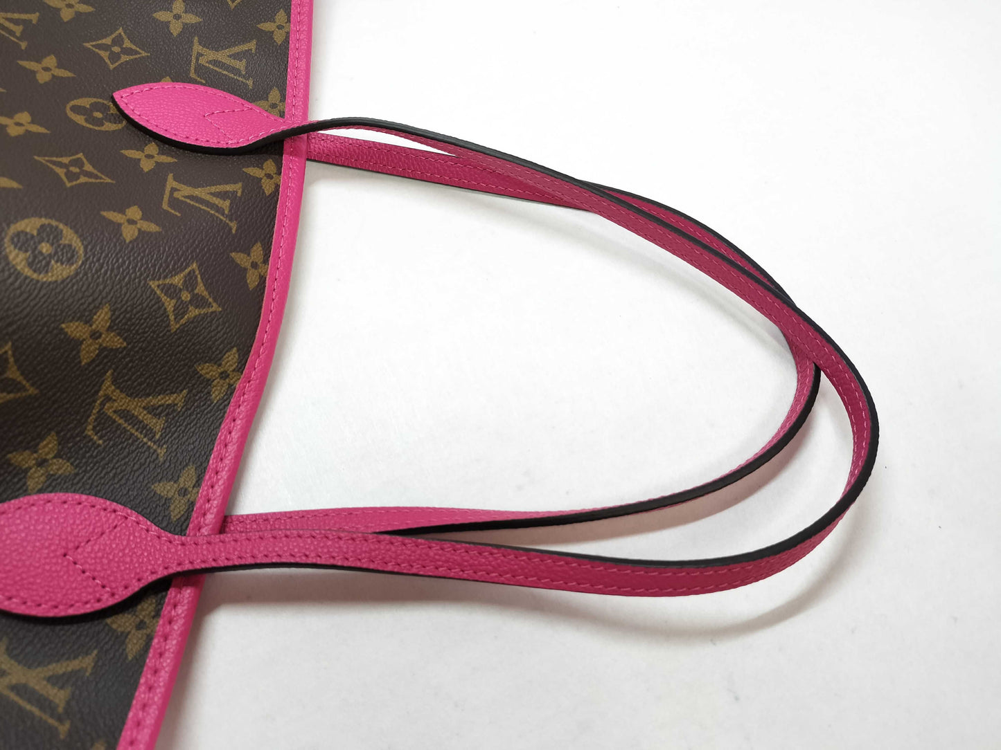 LOUIS VUITTON Monogram Neverfull Inside Out MM Rose Pondicherry M12257 RFID Tote Bag