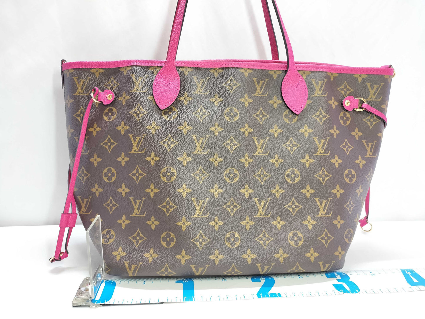 LOUIS VUITTON Monogram Neverfull Inside Out MM Rose Pondicherry M12257 RFID Tote Bag