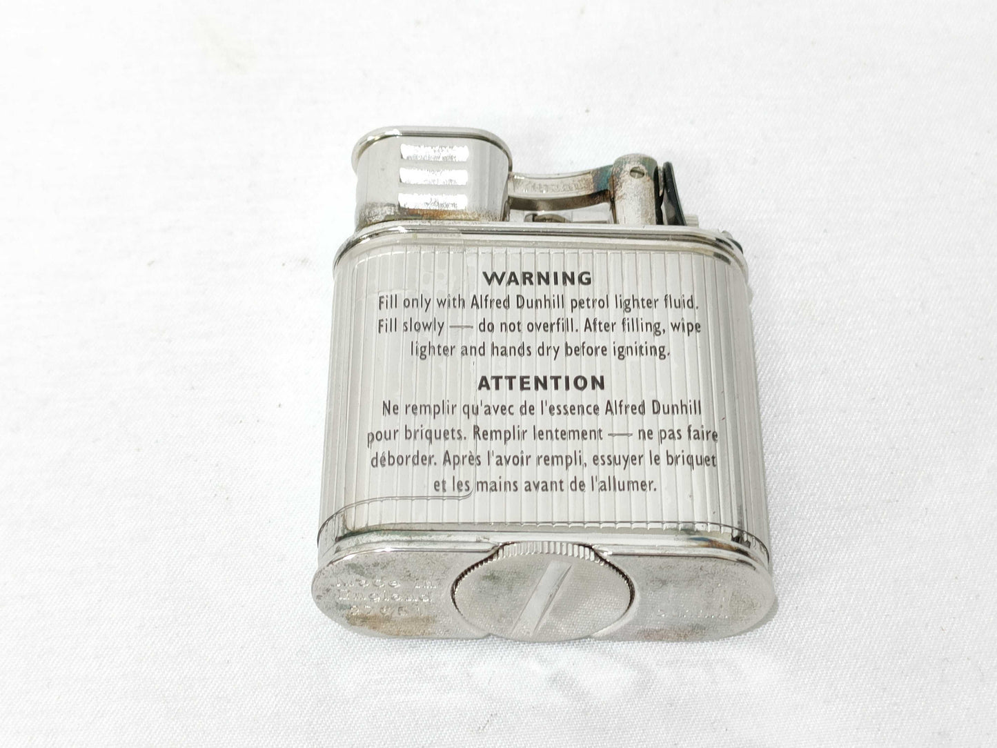 Dunhill Hammer Oil Lighter, Metal Silver, Stored with Seal, Other Accessories